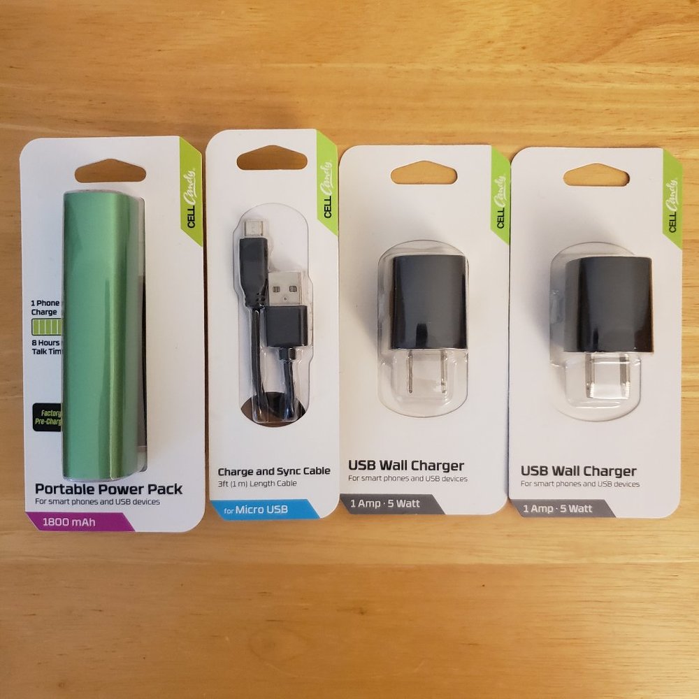 CELLCandy Portable Power Pack and USB Wall Chargers